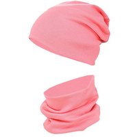 TupTam Mütze & Schal Kinder Beanie Mütze Schlauchschal Set aus Jersey und Rippstoff von TupTam