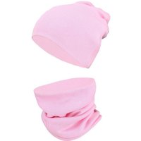 TupTam Mütze & Schal Kinder Beanie Mütze Schlauchschal Set aus Jersey und Rippstoff von TupTam