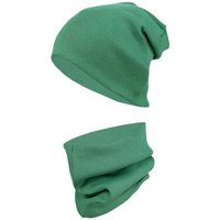 TupTam Mütze & Schal Kinder Beanie Mütze Schlauchschal Set aus Jersey und Rippstoff von TupTam