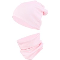 TupTam Mütze & Schal Kinder Beanie Mütze Schlauchschal Set aus Jersey und Rippstoff von TupTam