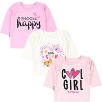 TupTam Rundhalsshirt TupTam Unisex Baby Langarmshirt mit Spruch Aufdruck 3er Set von TupTam