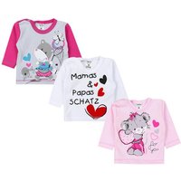 TupTam Rundhalsshirt TupTam Unisex Baby Langarmshirt mit Spruch Aufdruck 3er Set von TupTam