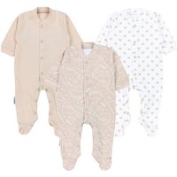 TupTam Schlafoverall Baby Jungen Schlafstrampler Langarm Schlafanzug mit Fuß 3er Pack von TupTam