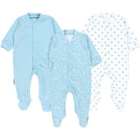 TupTam Schlafoverall Baby Jungen Schlafstrampler Langarm Schlafanzug mit Fuß 3er Pack von TupTam