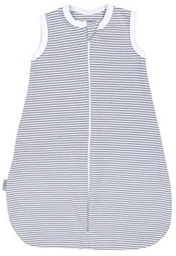 TupTam Sommerschlafsack Baby Schlafsack OEKO-TEX zertifizierten Materialien 0.5 TOG Unisex, Farbe: Streifenmuster Grau, Größe: 74-80 von TupTam