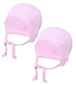 TupTam Unisex Baby Erstlingsmütze zum Binden 2er Pack, Farbe: Rosa, Größe: 50-56 von TupTam