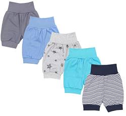 TupTam Unisex Baby Pumphose Sommershorts Baumwolle 5er Pack, Farbe: Junge 3, Größe: 98/104 von TupTam