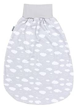 TupTam Unisex Baby Strampelsack mit breitem Bund Unwattiert, Farbe: Wolken Grau, Größe: 6-12 Monate von TupTam