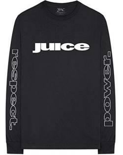 Tupac 'Juice Respect Power' (Black) Long Sleeve Shirt (Large) von Tupac Shakur