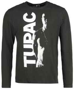 Tupac Shakur Amplified Collection - Shakur Männer Langarmshirt Charcoal S von Tupac Shakur