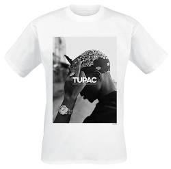 Tupac Shakur Fuck The World Männer T-Shirt weiß L 100% Baumwolle Band-Merch, Bands von Tupac Shakur