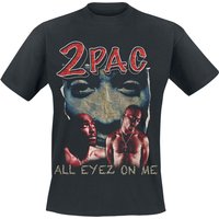 Tupac Shakur T-Shirt - All Eyes - M bis L - für Männer - Größe M - schwarz  - Lizenziertes Merchandise! von Tupac Shakur