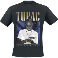 Tupac Shakur T-Shirt - California Love Clouds - S bis XXL - für Männer - Größe M - schwarz  - Lizenziertes Merchandise! von Tupac Shakur