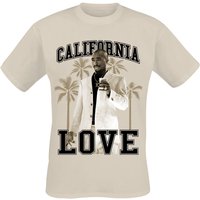 Tupac Shakur T-Shirt - California Love Palms - M bis 3XL - für Männer - Größe XL - sand  - Lizenziertes Merchandise! von Tupac Shakur