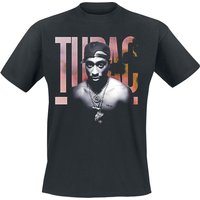 Tupac Shakur T-Shirt - Pink Logo - M bis XL - für Männer - Größe L - schwarz  - Lizenziertes Merchandise! von Tupac Shakur