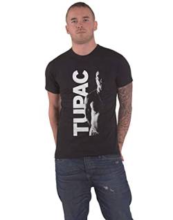 Tupac T Shirt 2PAC Side Photo Logo Nue offiziell Herren Schwarz L von Tupac Shakur