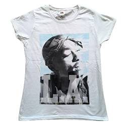 Tupac T Shirt LA Skyline Logo Nue offiziell Damen Skinny Fit Weiß M von Tupac Shakur