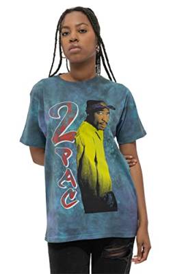 Tupac T Shirt Vintage 2PAC Nue offiziell Unisex Dye Wash Blau XXL von Tupac Shakur