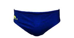 Turbo - Badeanzug Slip Swimsuit Waterpolo Plain Color, Wettkampfsport und Triathlon-Muster, bequeme Passform, Marineblau, 50 von Turbo Power