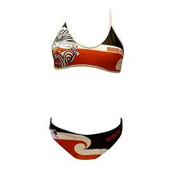 Turbo Damen Maori NZ Bikini-Unterteile, Rouge/Noir, X-Large von TurboTronic By Z-LINE