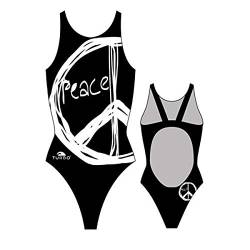 TurboTronic Damen Peace Bikini-Unterteile, schwarz/weiß, XL von TurboTronic