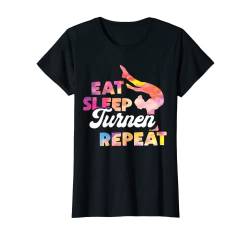 Eat Sleep Turnen Repeat | Turnerin Gymnastik Turnen T-Shirt von Turnen und Gymnastik Geschenke Kinder Frau Mädchen