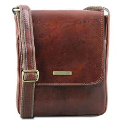 Tuscany Leather John Herrentasche aus Leder mit Reißverschlussfach Braun von Tuscany Leather