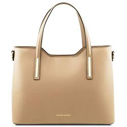 Tuscany Leather Olimpia Shopping Tasche aus Leder Champagne von Tuscany Leather