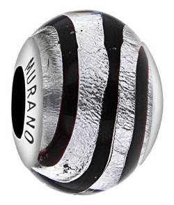 Tuscany Charms Sterling Silver Silver & Black Murano Bead von Tuscany Silver