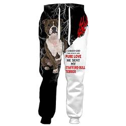 Rottweiler Sweatpant 3D Druck Hose Herren Damen Harajuku Streetwear Freizeithose Gr. 31-35, Hose 2 von Tushja