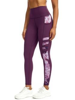 Tuspryt Sport Leggings Damen mit Taschen，Blickdicht Sporthose Damen lang Trainingshose Yogahose Fitnesshose Laufhose Leggings XXL von Tuspryt