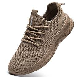 Tvtaop Damen Sneaker Laufschuhe Turnschuhe Straßenlaufschuhe rutschfest Leichtgewichts Atmungsaktiv Walkingschuhe Outdoor Tennisschuhe Sportschuhe Freizeitschuhe,Braun 38 EU von Tvtaop