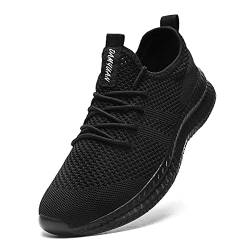 Tvtaop Damen Sneaker Laufschuhe Turnschuhe Straßenlaufschuhe rutschfest Leichtgewichts Atmungsaktiv Walkingschuhe Outdoor Tennisschuhe Sportschuhe Freizeitschuhe,Schwarz 38 EU von Tvtaop