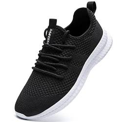 Tvtaop Damen Sneaker Laufschuhe Turnschuhe Straßenlaufschuhe rutschfest Leichtgewichts Atmungsaktiv Walkingschuhe Outdoor Tennisschuhe Sportschuhe Freizeitschuhe,Schwarz weiß 36 EU von Tvtaop