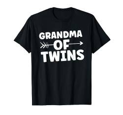 Großmutter von Zwillingen Baby Reveal Lustige Zwillingsliebhaberin Oma Nana T-Shirt von Twin Kids Grandma