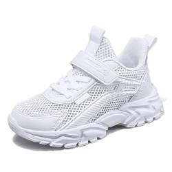 Herren Damen Sportschuhe Laufschuhe mit Luftpolster Turnschuhe Profilsohle Sneakers Leichte Schuhe Weiß32 EU von Twinice