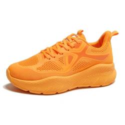 Laufschuhe Herren Turnschuhe Joggingschuhe Leichtgewichts Sneaker Tennisschuhe Fitness Trainingsschuhe Atmungsaktiv Sportschuhe Walking Schuhe orange 38EU von Twinice