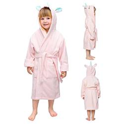 Twinzen Kinderbademantel Einhorn Junge und Mädchen - 100% Baumwolle Oeko-TEX® - 7-8 Jahre von Twinzen