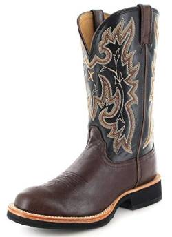 Twisted X Boots Damen Cowboy Stiefel 1782 Horseman Westernreitstiefel Lederstiefel Schwarz 36.5 EU von Twisted X