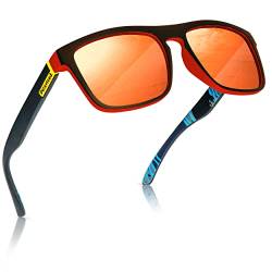 Two Horizons Sonnenbrille Herren Polarisiert | Polarisierte Sonnenbrille mit 100% UV-Schutz | Retro-Design | Ideal für Outdoor-Aktivitäten | Mit Etui und Mikrofaser-Brillenbeutel | Sonnenbrille Damen von Two Horizons