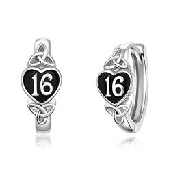 16 Jahre Geburtstag Mädchen Geschenk 925 Sterling Silber Keltischen Knoten Ohrringe Weihnachten Jahrestag Graduierung Schmuck für Frauen Freundin von TwoAnts