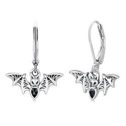 Fledermaus Ohrringe 925er Sterling Silber Gothic Fledermaus Creolen Halloween Weihnachts Schmuck Geschenke für Damen Mädchen von TwoAnts
