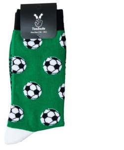 Socken - Fußball Football Basketball Tennis Mann Frau - Größe 36-46 - Strümpfe Socks Socke Strumpf lustig witzig (Fussball) von TwoSocks