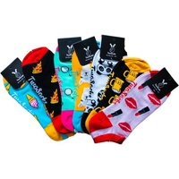 TwoSocks Sneakersocken Bunte Sneaker Socken lustige Füßlinge Damen & Herren, Einheitsgröße von TwoSocks