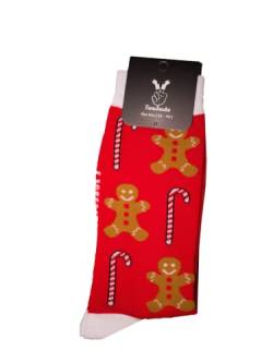 TwoSocks Weihnachtssocken | Damen & Herren | witzige Lebkuchen Strümpfe als Geschenk | Baumwolle | Einheitsgröße von TwoSocks