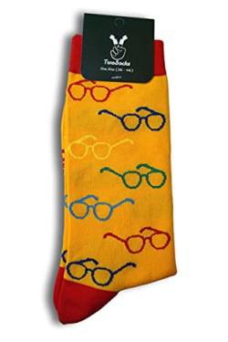 TwoSocks lustige Socken Damen Herren witzige Strümpfe als Geschenk Einheitsgröße (Brille) von TwoSocks