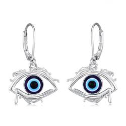 Twoowl Evil Eye-Ohrringe 925er-Sterlingsilber blaue Evil-Eye-Ohrringe baumelnde Ohrringe Evil-Eye-Schutz-Schmuck, Geschenke für Frauen und Mädchenrls von Twoowl