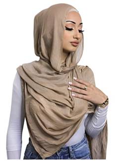 Txameru Frauen Hijab Viskose Hijab für Frauen Muslimische Baumwolle Hijab Mode Hijab Schal, CAMEL, Standard von Txameru