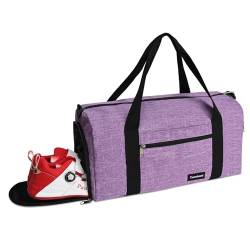 Txinrbaod Reise-Reisetasche für Damen, Mehrzweck-Handgepäck über Nacht, Sportgepäck mit Nassfach und Schuhfach, Wochenende, Yoga, Workout, Violett, modisch von Txinrbaod