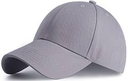 Tybiky Unisex Kappe Outdoor Baseball Cap Damen Sonnenhut Verstellbar Mützen Erwachsenen Mütze Casual Cool Mode Baseballmütze Hip Hop Flat Hüte Herren Baseballkappe, Grau von Tybiky